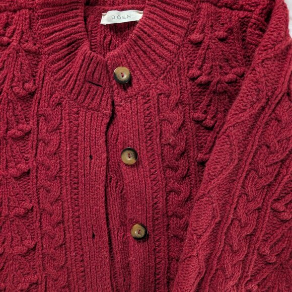Doen Red Cable Knit Sweater - Picture 8 of 8